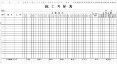 <b>建筑施工考勤表下載_建筑施工考勤表格式_模板</b>